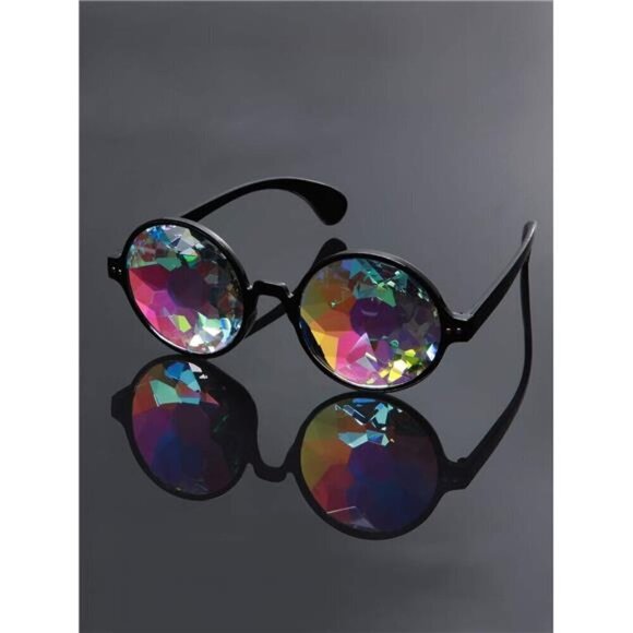 3 Pieces Festival Kaleidoscope Rave Glasses Goggles Kaleidoscope Diffraction main image 4